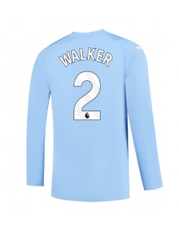 Moški Nogometna dresi replika Manchester City Kyle Walker #2 Domači 2023-24 Dolgi rokav